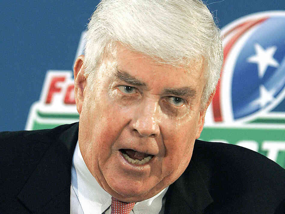 In Wednesday night's address, Ryan said he "learned a good deal about economics, and about America" from Jack Kemp, seen here in August 2006.