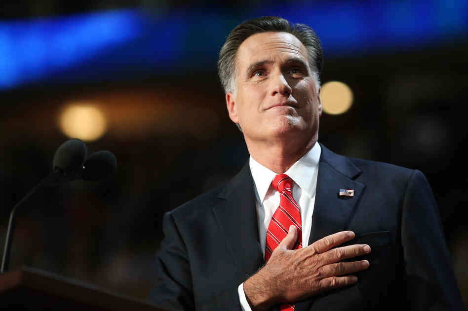 Romney takes the stage to deliver his nomination acceptance speech.