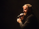 Matt Berninger of The National will open for a President Obama rally Saturday in Des Moines, Iowa. Here, Berninger performs in Brisbane, Australia, in 2011. Matt Berninger of The National will open for a President Obama rally Saturday in Des Moines, Iowa. Here, Berninger performs in Brisbane, Australia, in 2011.