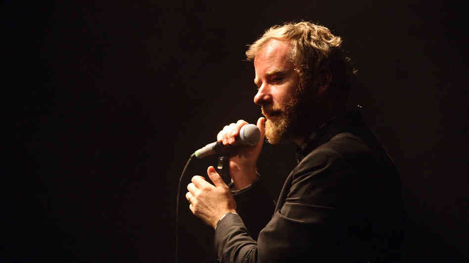 Matt Berninger of The National will open for a President Obama rally Saturday in Des Moines, Iowa. Here, Berninger performs in Brisbane, Australia, in 2011.
