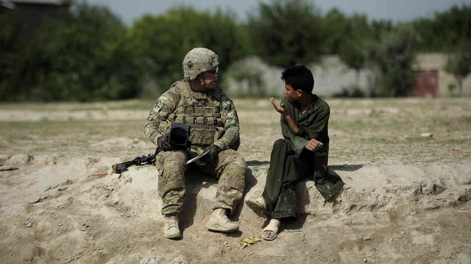 U.S. soldiers still patrol in Afghanistan, like this one speaking with a young man in the eastern province of Khost in August. However, Afghan forces are taking on increased responsibility as the U.S. draws down and prepares for its troops to leave by the end of 2014. U.S. soldiers still patrol in Afghanistan, like this one speaking with a young man in the eastern province of Khost in August. However, Afghan forces are taking on increased responsibility as the U.S. draws down and prepares for its troops to leave by the end of 2014.