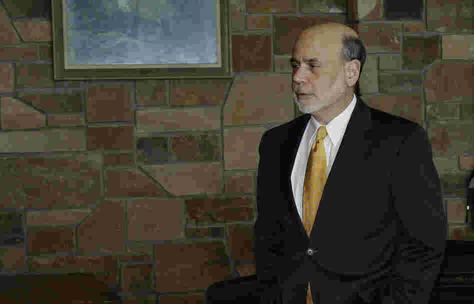 Federal Reserve Chairman Ben Bernanke arrives for a dinner at the Jackson Hole Economic Symposium on Thursday.