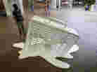 An art installation of a melting fan sits on display in a subway station Thursday, June 9, 2011, in Atlanta. An art installation of a melting fan sits on display in a subway station Thursday, June 9, 2011, in Atlanta.