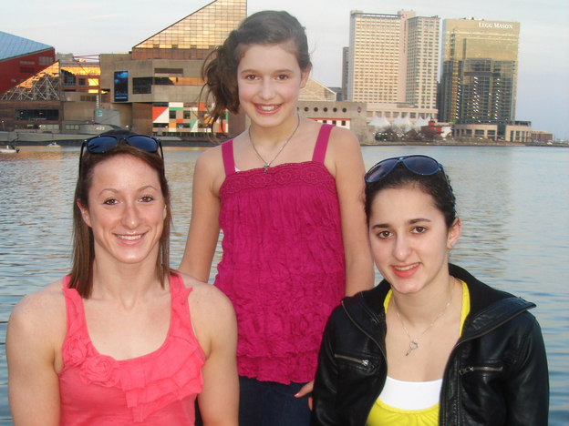Tatyana McFadden (left) with her sisters Ruthi, 13 (center), and Hannah, 16, who were both adopted from an orphanage in Albania.