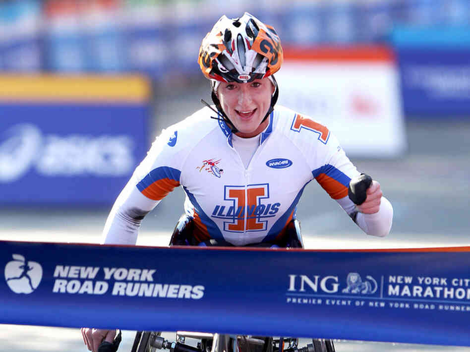 Tatyana McFadden was the wheelchair champion for the 2010 ING NYC Marathon.