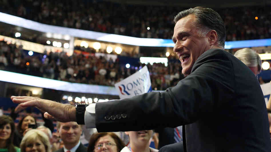 Republican presidential nominee Mitt Romney on Thursday at the Republican National Convention in Tampa.