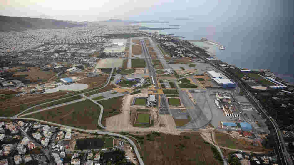 The old, decommissioned Athens airport in the southern district of Helleniko, seen here in 2008, is one of the properties the Greek government is hoping to sell.