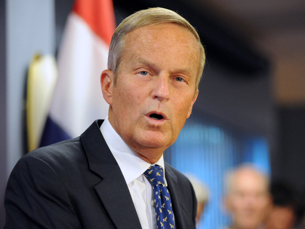 Rep. Todd Akin, R-Mo., confirms plans in Chesterfield, Mo., on Aug. 24 to stay in the U.S. Senate race.