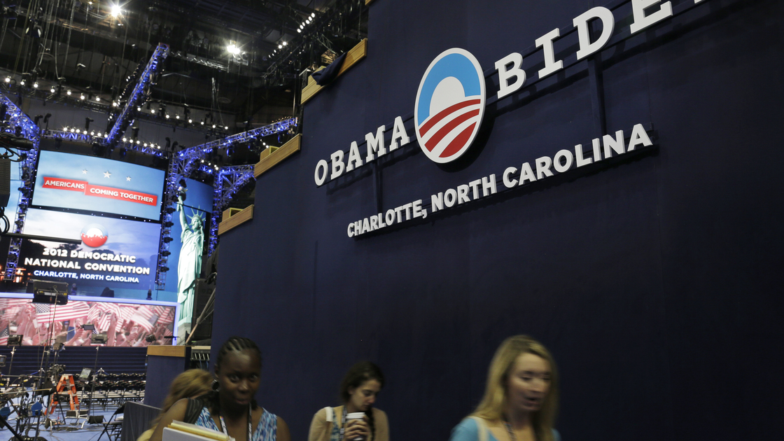 Preparations continue Monday for the Democratic National Convention in Charlotte, N.C.