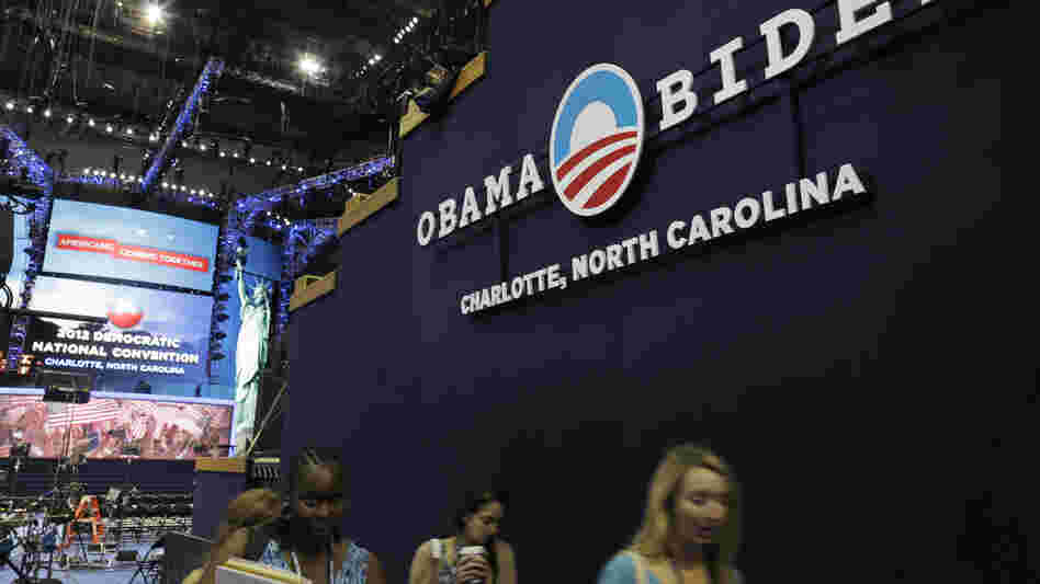 Preparations continue Monday for the Democratic National Convention in Charlotte, N.C.