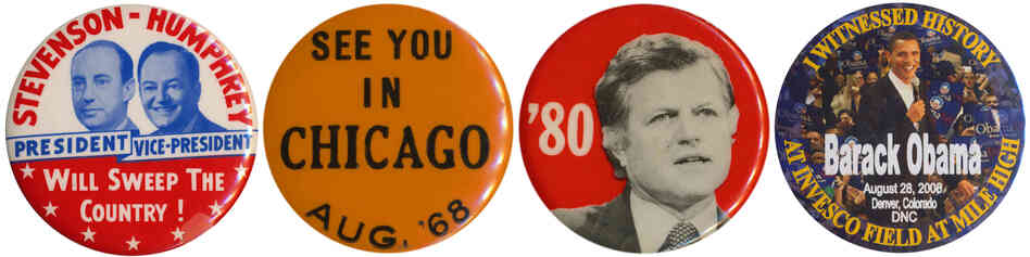 Memorable Dem convention moments: (1) Stevenson opens up VP choice to delegates in '56; (2) riots in the streets of Chicago filter onto the convention floor in '68; (3) Kennedy, not nominee Carter, gives the most poignant speech in '80; (4) history in 2008. Memorable Dem convention moments: (1) Stevenson opens up VP choice to delegates in '56; (2) riots in the streets of Chicago filter onto the convention floor in '68; (3) Kennedy, not nominee Carter, gives the most poignant speech in '80; (4) history in 2008.