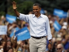 President Obama waves as he walks on stage during a campaign stop on the campus of the University of Colorado in Boulder on Sunday. President Obama waves as he walks on stage during a campaign stop on the campus of the University of Colorado in Boulder on Sunday.