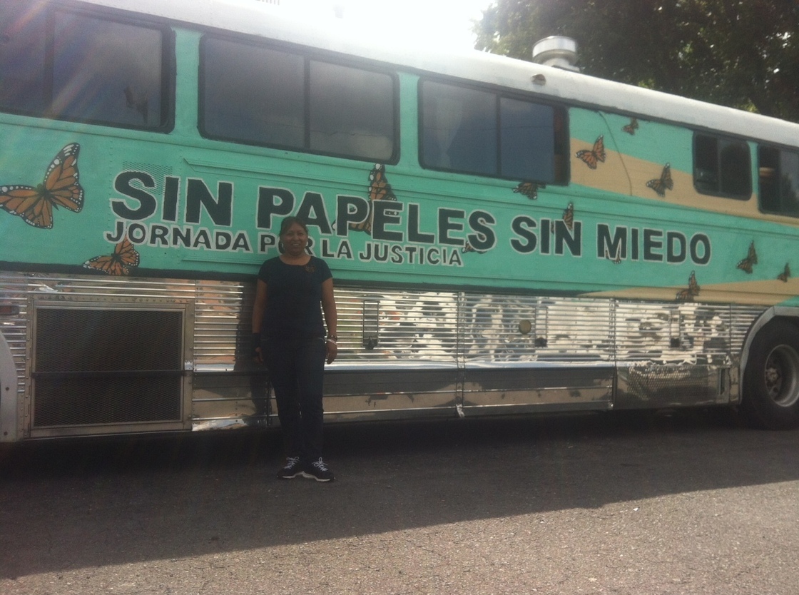 Maria Cruz Ramírez, 46, rode on the Undo-bus for six weeks.