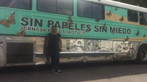 Maria Cruz Ramírez, 46, rode on the Undo-bus for six weeks. (NPR)