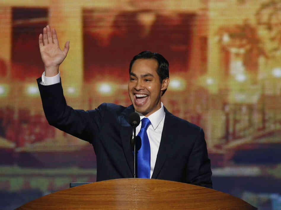 San Antonio Mayor Julian Castro delivers the keynote address at the Democratic National Convention in Charlotte, N.C., on Tuesday.