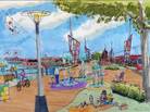 An illustration for a park proposed for Washington's old 11th Street Bridge. If realized, the park would span the Anacostia River, linking the Capitol Hill neighborhood with lower-income Anacostia. An illustration for a park proposed for Washington's old 11th Street Bridge. If realized, the park would span the Anacostia River, linking the Capitol Hill neighborhood with lower-income Anacostia.