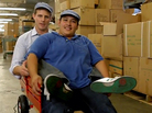 Customers of Dollar Shave Club say that the company's sense of humor — as seen in an absurdist video of CEO Michael Dubin in his warehouse — has helped win them over. Customers of Dollar Shave Club say that the company's sense of humor — as seen in an absurdist video of CEO Michael Dubin in his warehouse — has helped win them over.