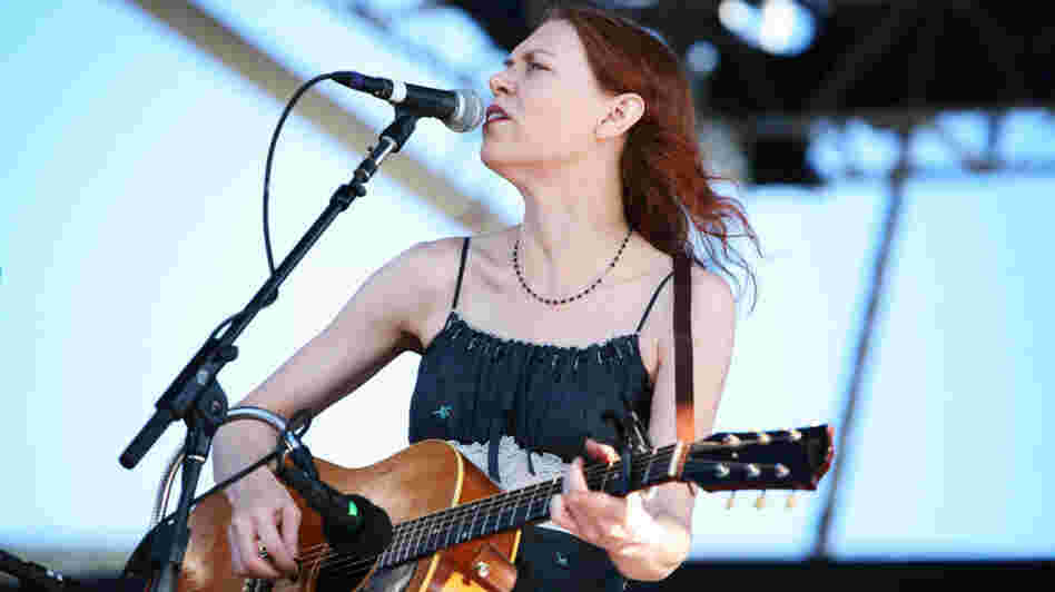 Gillian Welch performs at the 2011 Newport Folk Festival. Welch is up for two major awards at the 2012 Americana Music Festival.