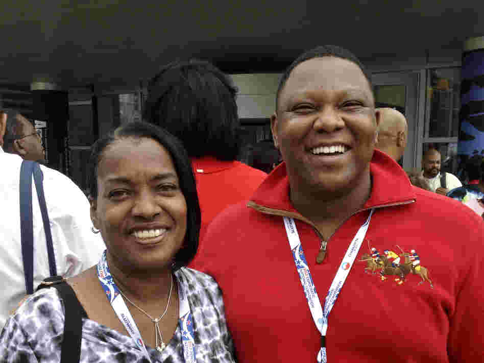 Dianne Hart and Marcus Wheeler are both Florida delegates. Said Wheeler, of President Obama: "I would have the same expectation for any president that I have for him."