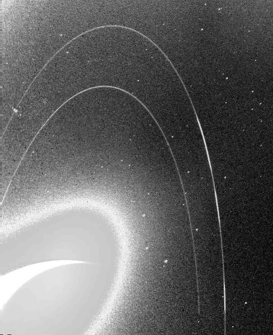 This image, also taken in 1989, was the first to show Neptune's rings in detail.
