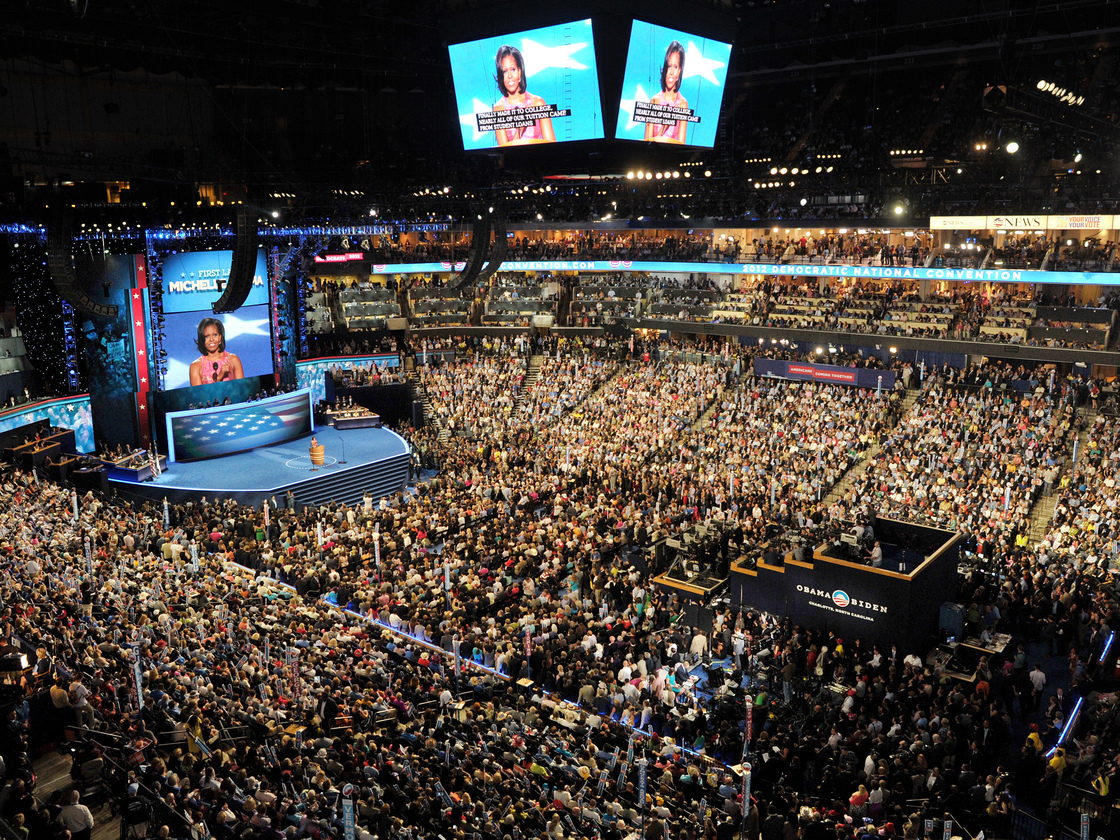 The scene Tuesday night at the Democratic National Convention in Charlotte, N.C.