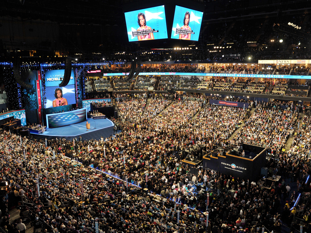 The scene Tuesday night at the Democratic National Convention in Charlotte, N.C.