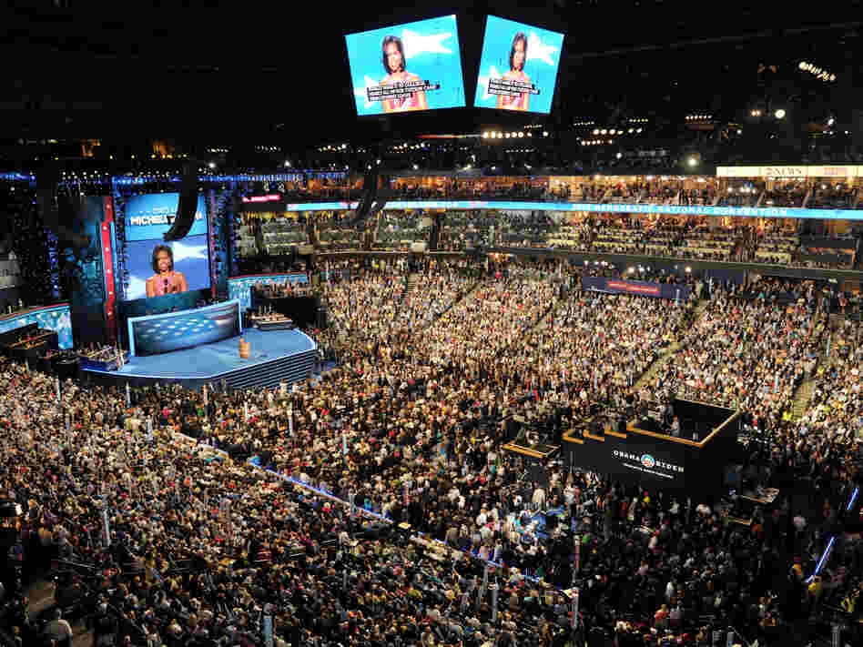 The scene Tuesday night at the Democratic National Convention in Charlotte, N.C.