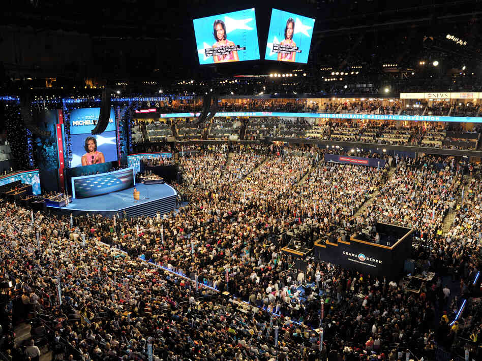 The scene Tuesday night at the Democratic National Convention in Charlotte, N.C.