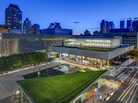 LCT3's Claire Tow Theater is a two-story structure built on a steel truss that straddles the roof of Lincoln's Vivian Beaumont Theater. Before or after performances, theatergoers can mingle over drinks at a roofdeck bar that overlooks Lincoln Center and the surrounding neighborhood. LCT3's Claire Tow Theater is a two-story structure built on a steel truss that straddles the roof of Lincoln's Vivian Beaumont Theater. Before or after performances, theatergoers can mingle over drinks at a roofdeck bar that overlooks Lincoln Center and the surrounding neighborhood.