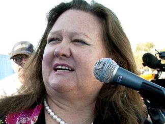 Australian mining magnate Gina Rinehart.