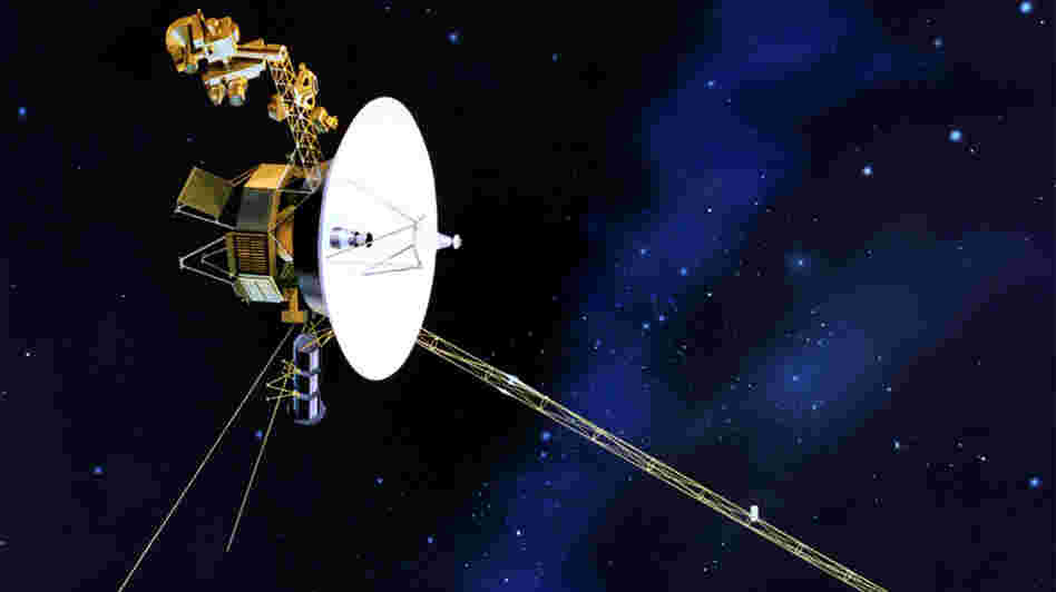 This artist's drawing shows one of the Voyager probes, which were launched in 1977. Voyager 1 is hurtling toward the edge of the solar system and might be close to reaching interstellar space, researchers say. This artist's drawing shows one of the Voyager probes, which were launched in 1977. Voyager 1 is hurtling toward the edge of the solar system and might be close to reaching interstellar space, researchers say.