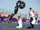 Alex Zanardi celebrates winning the gold medal in the men's individual H4 time trial cycling final at the London 2012 Paralympic Games at Brands Hatch circuit, in Kent, southern England. Zanardi's legs were amputated after a racecar crash in 2001. Alex Zanardi celebrates winning the gold medal in the men's individual H4 time trial cycling final at the London 2012 Paralympic Games at Brands Hatch circuit, in Kent, southern England. Zanardi's legs were amputated after a racecar crash in 2001.
