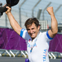 Alex Zanardi celebrates winning the gold medal in the men's individual H4 time trial cycling final at the London 2012 Paralympic Games at Brands Hatch circuit, in Kent, southern England. Zanardi's legs were amputated after a racecar crash in 2001. Alex Zanardi celebrates winning the gold medal in the men's individual H4 time trial cycling final at the London 2012 Paralympic Games at Brands Hatch circuit, in Kent, southern England. Zanardi's legs were amputated after a racecar crash in 2001.