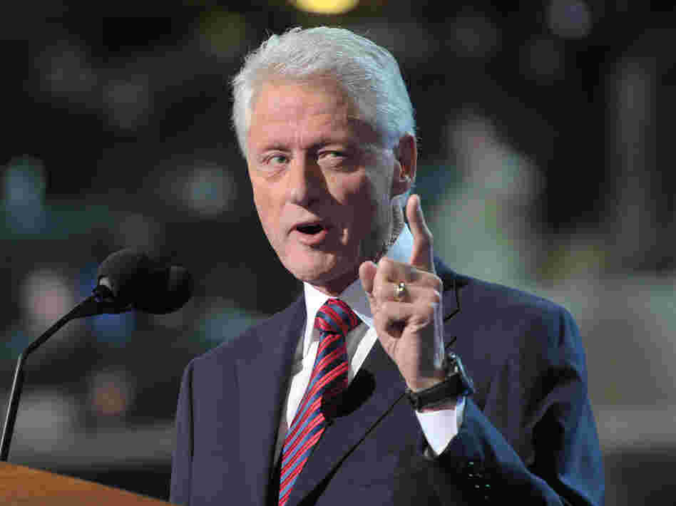Former President Bill Clinton at the Democratic National Convention in Charlotte, N.C., Wednesday night.