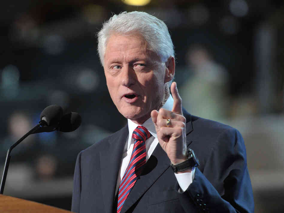 Former President Bill Clinton at the Democratic National Convention in Charlotte, N.C., Wednesday night.