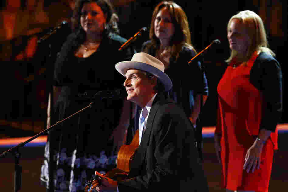 James Taylor performs his hit songs, including a crowd favorite, "Carolina in My Mind."