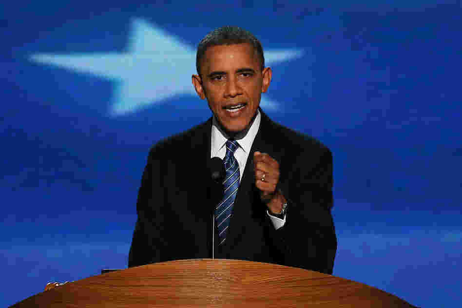 "I never said this journey would be easy, and I won't promise that now," President Obama said Thursday at the convention. "Yes, our path is harder, but it leads to a better place. Yes our road is longer, but we travel it together."