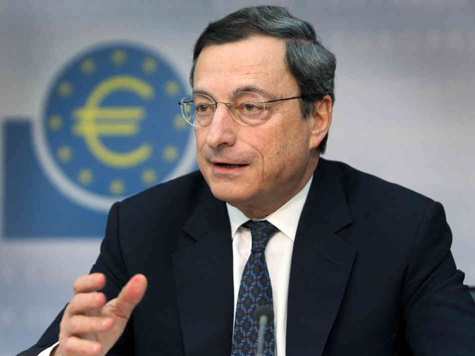 Mario Draghi, President of the European Central Bank,addresses the media during a press conference following the meeting of the ECB Governing Council. Mario Draghi, President of the European Central Bank,addresses the media during a press conference following the meeting of the ECB Governing Council.