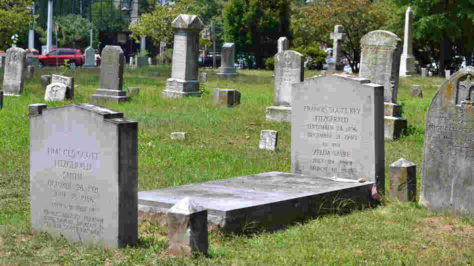 The grave of The Great Gatsby author F. Scott Fitzgerald lies next to a major thoroughfare for commuters between Rockville, Md., and Washington, D.C.