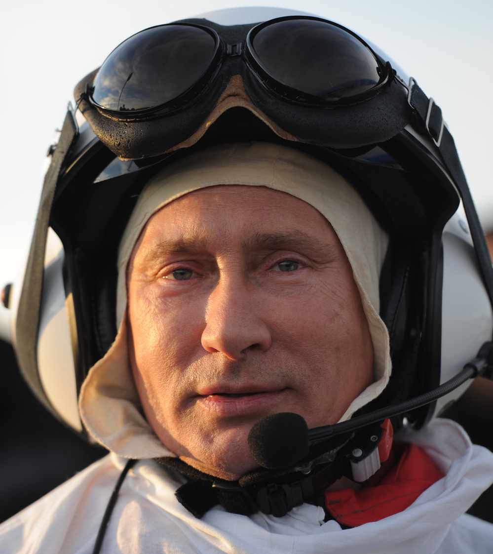 Russian President Vladimir Putin, dressed to ... lead wild cranes as they migrate.