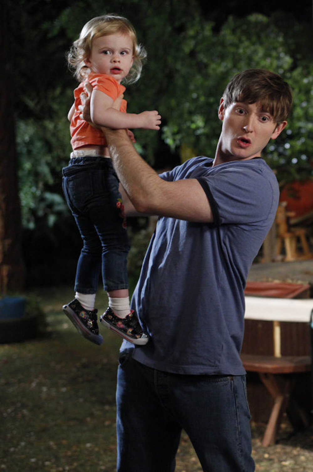 The FOX show Raising Hope follows young father Jimmy Chance (Lucas Neff) who conceived his daughter Hope (Baylie/Rylie Cruget) in a one-night stand. The show has worked with The National Campaign to Prevent Teen and Unplanned Pregnancy to write messages about safe sex into the script.