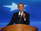 President Obama speaks Thursday at the Democratic National Convention. President Obama speaks Thursday at the Democratic National Convention.