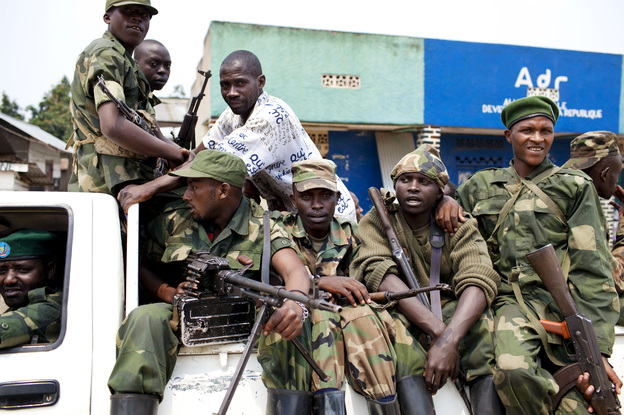 The eastern part of the Democratic Republic of Congo has been ravaged by rebel groups for years. A new faction, the March 23 Movement, or M23, already controls a large area, and there are fears this could ignite another war. Here M23 fighters go out on a patrol.