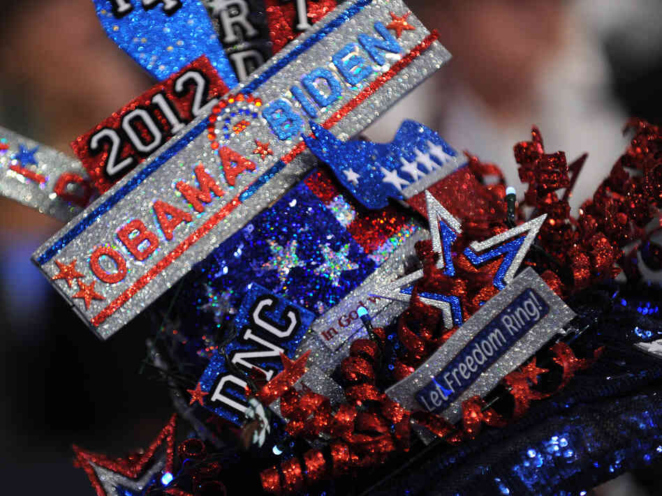 A delegate's hat at the Time Warner Cable Arena in Charlotte, N.C., on Sept. 4, the first day of the Democratic National Convention.