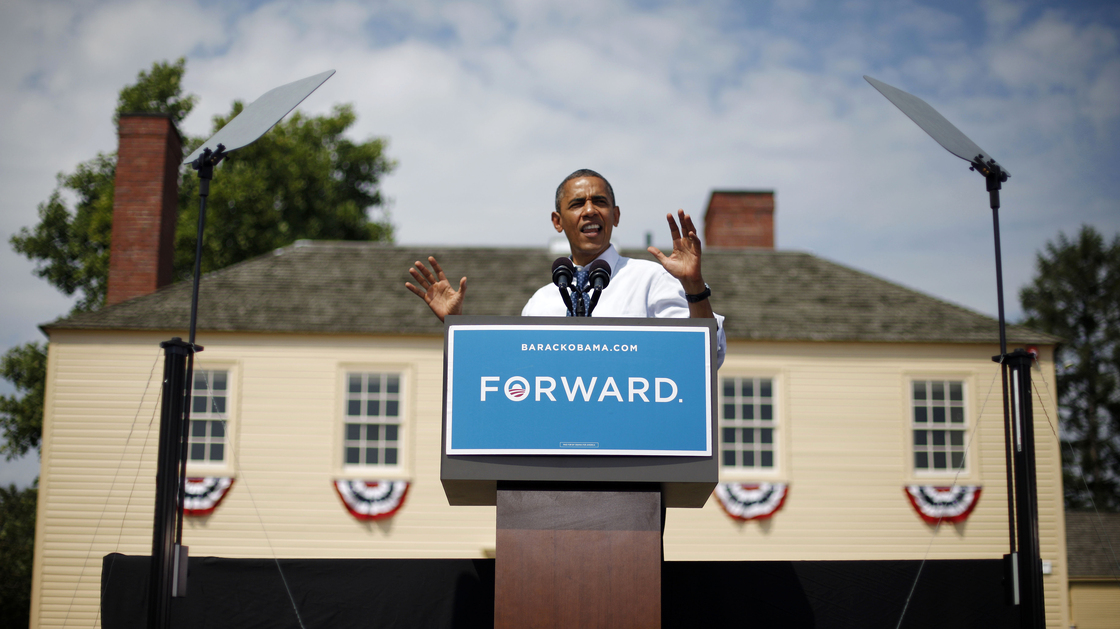 President Obama spoke at a campaign event at Strawbery Banke Museum in Portsmouth, N.H., on Friday.