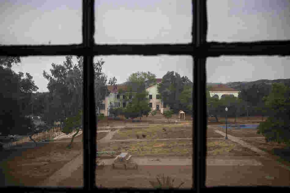 Building 205, pictured here, sits vacant. It was designated as future housing for disabled homeless veterans in 2007.