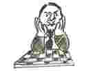 The craftsman and his chessboard. The craftsman and his chessboard.