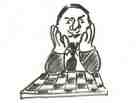 The craftsman and his chessboard. The craftsman and his chessboard.