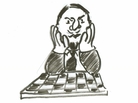 The craftsman and his chessboard. The craftsman and his chessboard.