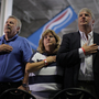 Attendees at Monday's Mitt Romney rally in Mansfield, Ohio, recite the Pledge of Allegiance. Attendees at Monday's Mitt Romney rally in Mansfield, Ohio, recite the Pledge of Allegiance.